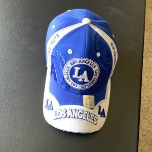 L.A. DODGERS Baseball hat. Blue and white. Dodgers logo embroidered in cap.